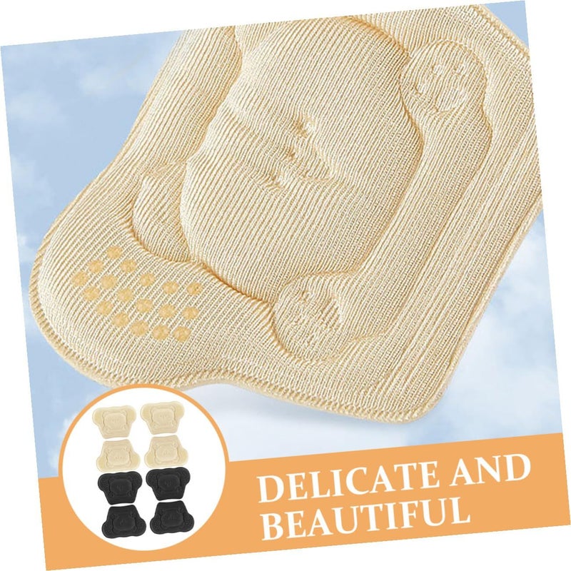 Wear Resistant Bear Design Heel Pads Anti Slip Inserts For Loose Shoes Women 4 Pairs - Image 4