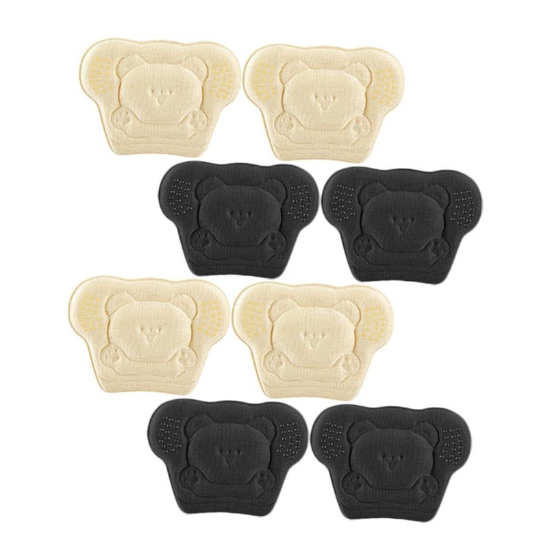 Wear Resistant Bear Design Heel Pads Anti Slip Inserts For Loose Shoes Women 4 Pairs - Image 2
