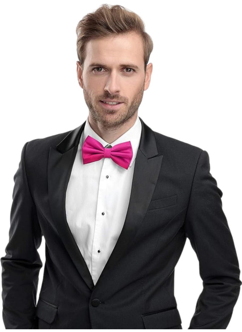 Trenderrs Men's Solid Color Satin Bow Tie  - Image 1