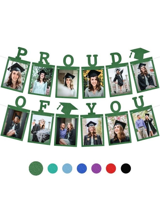 KATCHON - Green Graduation Photo Banner 202310 Feet ; Proud Of You Graduation Picture Banner ; Personalized Graduation Banner 2023 ; Green Graduation Decorations Class Of 2023 ; 2023 Photo Banner - Image 1