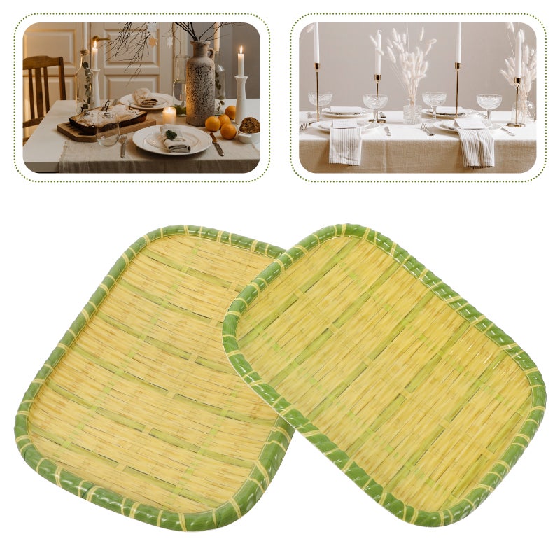 4 Pcs Household Dish Tray Dessert Serving Tray Kitchen Food Tray Coffee Food Tray Living Room Serving Plate - Image 3