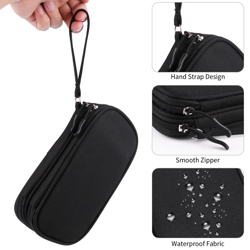 JIAKAI Travel Cable Organizer - Electronics Accessories Bag-Black - Image 3