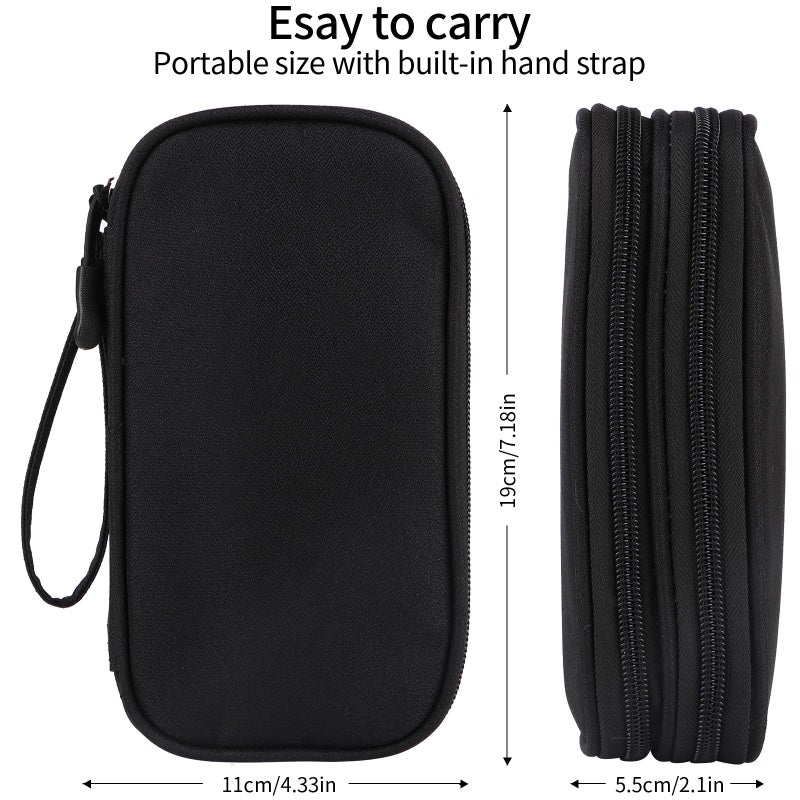 JIAKAI Travel Cable Organizer - Electronics Accessories Bag-Black - Image 4