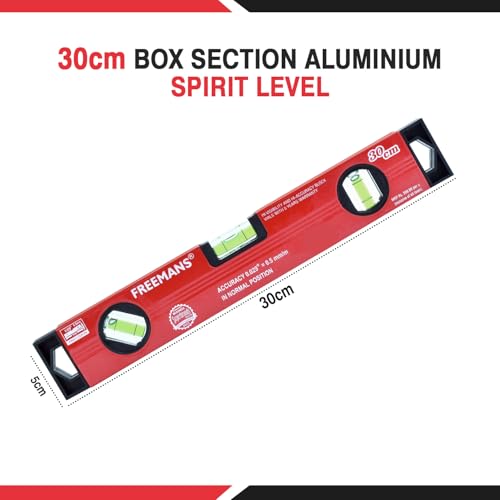 FREEMANS BS330 Box Section Aluminum Spirit Level Without Magnet 30cm - Image 3