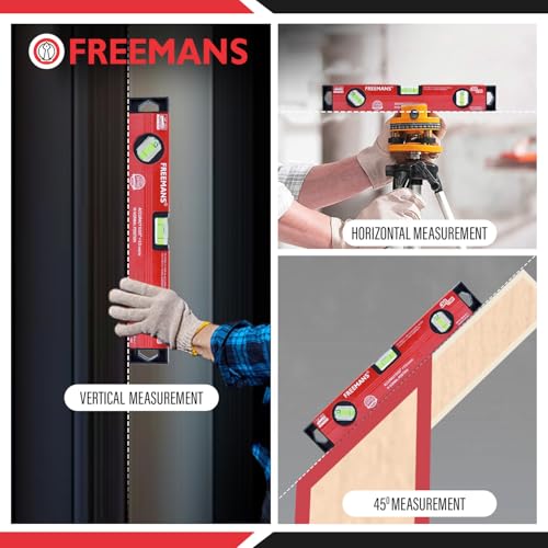 FREEMANS BS330 Box Section Aluminum Spirit Level Without Magnet 30cm - Image 4