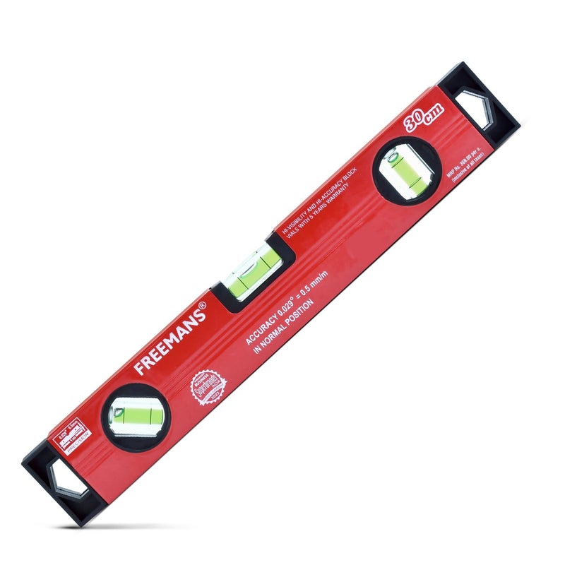 FREEMANS BS330 Box Section Aluminum Spirit Level Without Magnet 30cm - Image 5