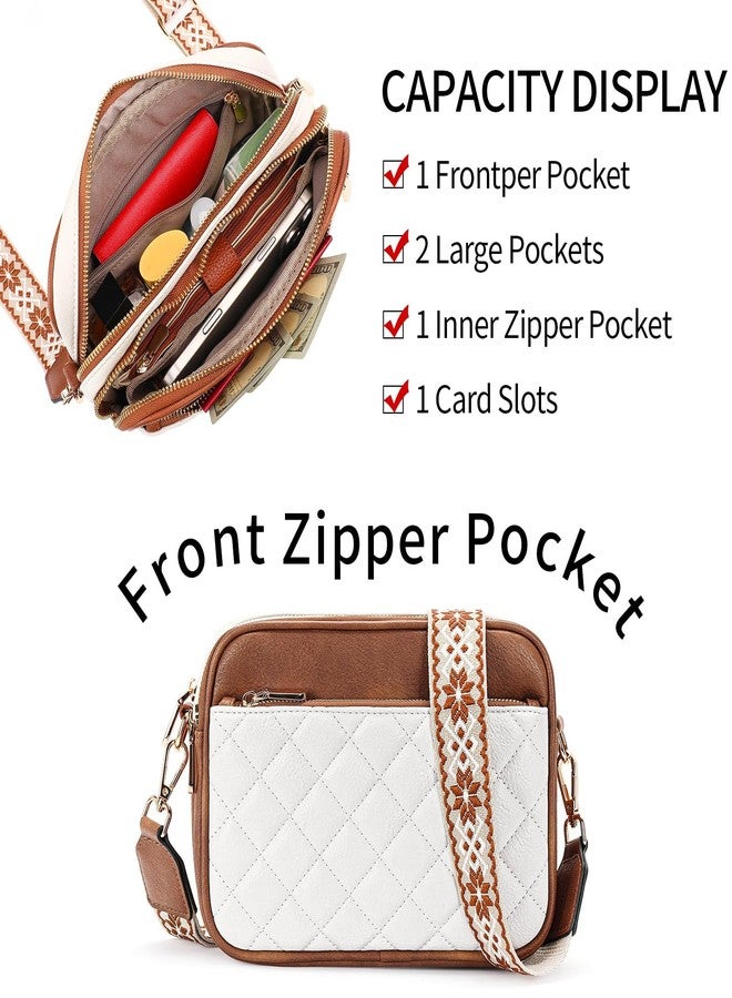 FALAN MULE Small Crossbody Bags for Women Pu Leather Triple Zip Cell Phone Handbag with Adjustable Shoulder Strap - Image 3