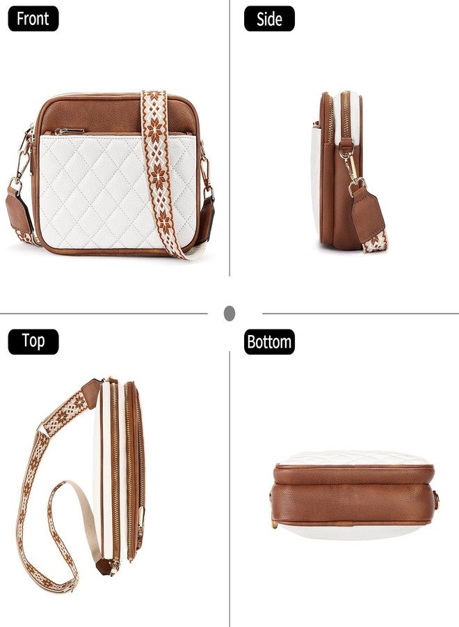 FALAN MULE Small Crossbody Bags for Women Pu Leather Triple Zip Cell Phone Handbag with Adjustable Shoulder Strap - Image 5
