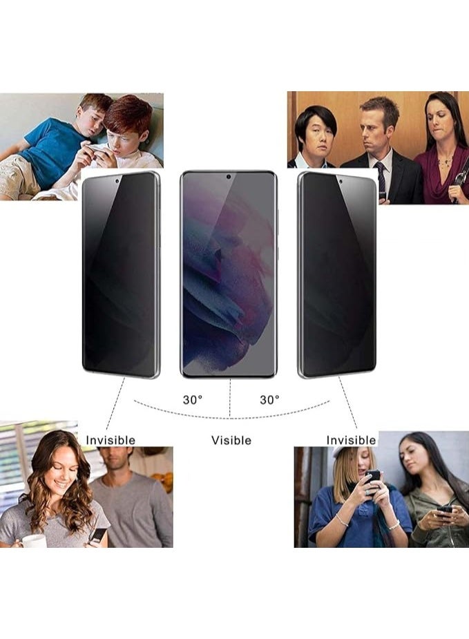 واقي شاشة غير لامع للخصوصية لهاتف Galaxy S24 Ultra، عبوة من قطعتين، غير لامع ومضاد للوهج (*ليس زجاجًا مقوى)، واقي سيراميك مضاد للانعكاس بصلابة 9H (Galaxy S24 Ultra) - Image 4