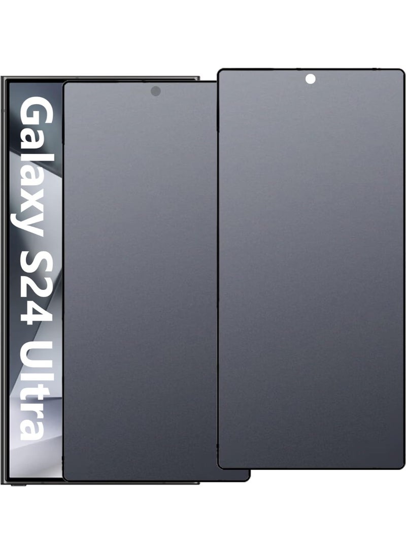 واقي شاشة غير لامع للخصوصية لهاتف Galaxy S24 Ultra، عبوة من قطعتين، غير لامع ومضاد للوهج (*ليس زجاجًا مقوى)، واقي سيراميك مضاد للانعكاس بصلابة 9H (Galaxy S24 Ultra) - Image 1