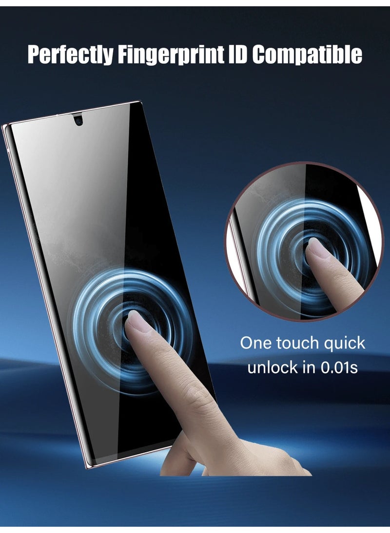 واقي شاشة غير لامع للخصوصية لهاتف Galaxy S24 Ultra، عبوة من قطعتين، غير لامع ومضاد للوهج (*ليس زجاجًا مقوى)، واقي سيراميك مضاد للانعكاس بصلابة 9H (Galaxy S24 Ultra) - Image 5