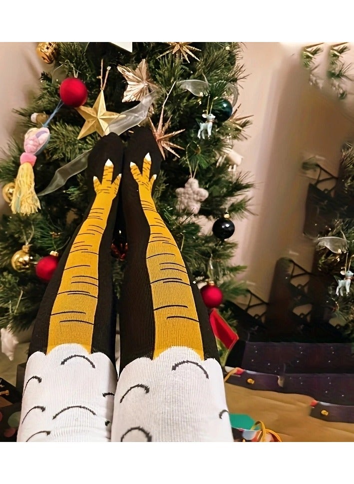 Men's Quirky Chicken Claw Socks – Fun & Moisture-Wicking for Fitness & Casual Wear!  - Image 2
