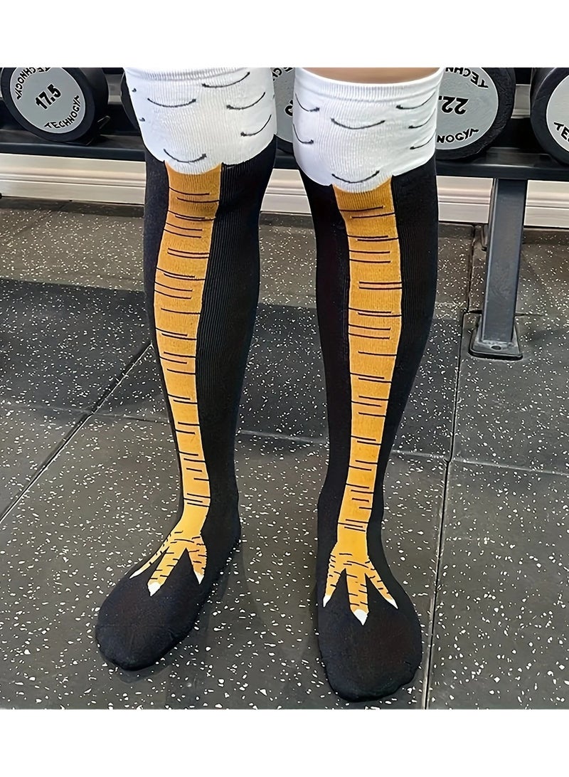 Men's Quirky Chicken Claw Socks – Fun & Moisture-Wicking for Fitness & Casual Wear!  - Image 1