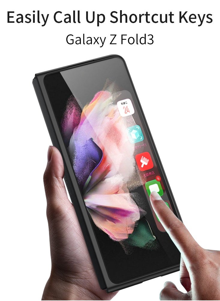 LEEKA Z Fold 3 Luxury Case Slim Flip Full Cover Case Anti-knock Plastic Matte Hard Cover For Samsung Galaxy Z Fold 3  - Image 4