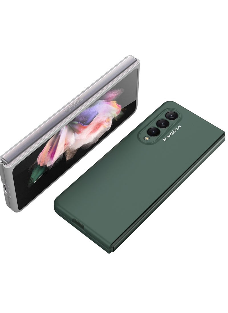 LEEKA Z Fold 3 Luxury Case Slim Flip Full Cover Case Anti-knock Plastic Matte Hard Cover For Samsung Galaxy Z Fold 3  - Image 2