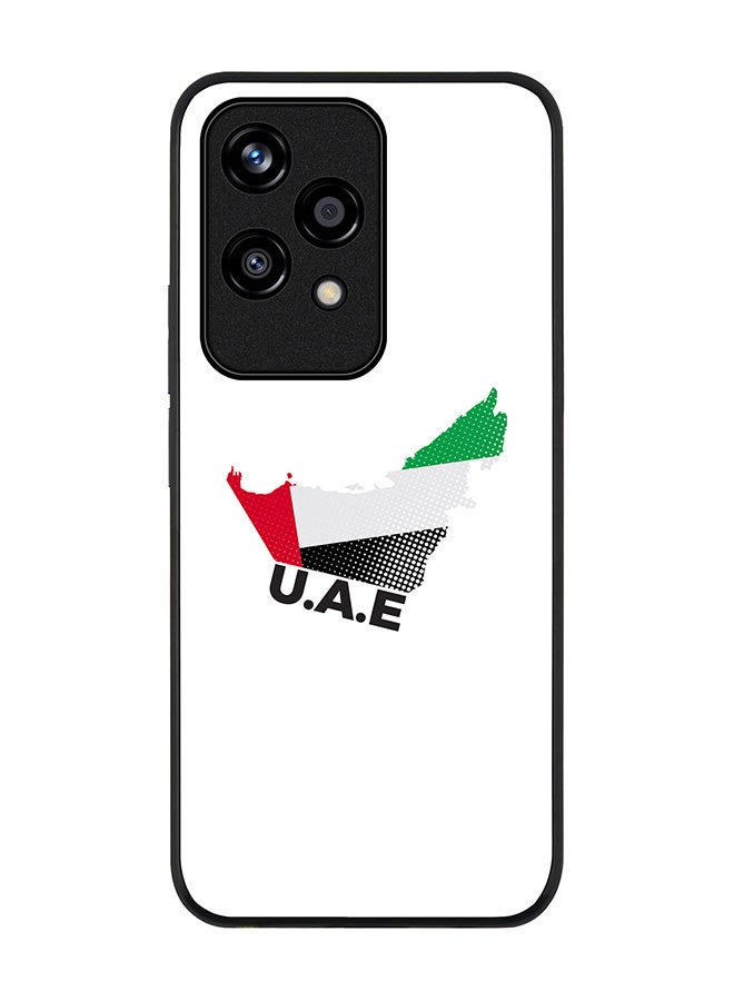 Stylizedd Rugged Black edge case for Honor 200 Lite, Slim fit Soft Case Flexible Rubber Edges Anti Drop TPU Gel Thin Cover -  UAE Map - Image 1