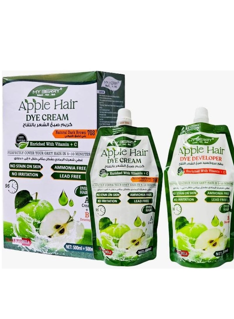 ماي بيري كريم صبغة شعر بني غامق رقم 500+500 مل