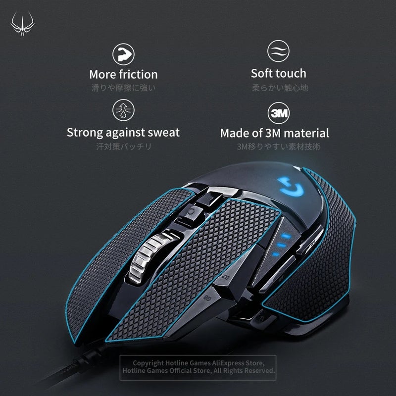 Hotline Games 2.0 Plus Mouse Anti-slip Grip Tape for Razer DeathAdder V3 Pro, Grip Upgrade, Moisture Wicking, Pre Cut - Image 2