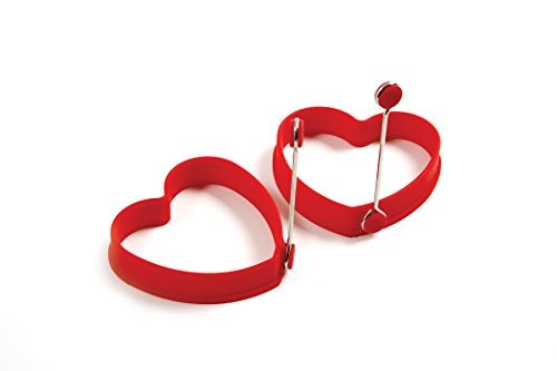 Norpro Norpro  999R Norpro Silicone Heart PancakeEgg Rings 2 Pieces One Size Red 