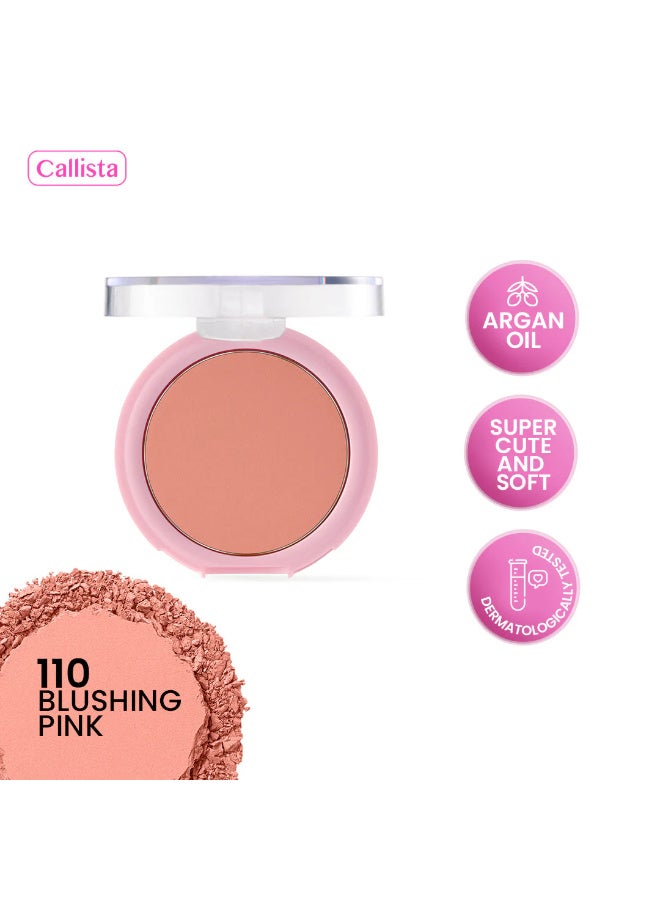 كاليستا أحمر خدود بودرة 110 – غني بالألوان، غني بزيت الأرغان، طويل الأمد، خفيف، سهل الدمج - Image 3