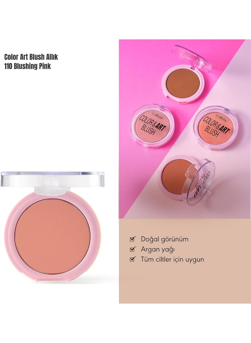 كاليستا أحمر خدود بودرة 110 – غني بالألوان، غني بزيت الأرغان، طويل الأمد، خفيف، سهل الدمج - Image 2