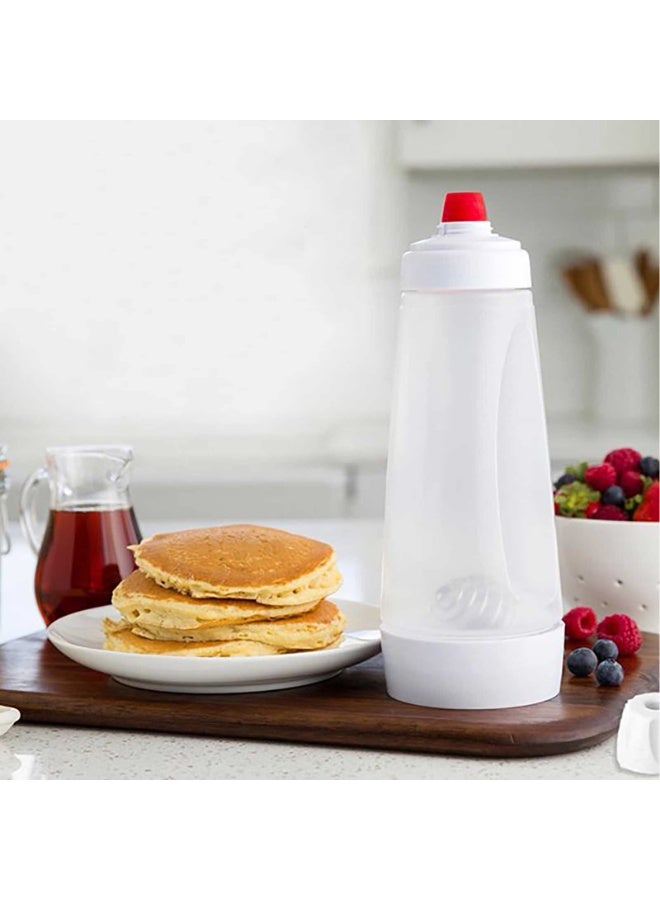 Pancake Batter Dispenser and Mixer with Blender Ball Wire Whisk Batter Bottle Squeeze Kitchen Pancake Shaker Batter Dispenser Bottle Baking Tool for Cupcakes, Muffins, Crepes, Waffles and More 1000ml - Image 5