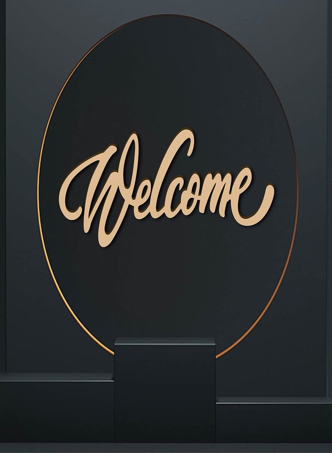 لوحة جدارية خشبية مقطوعة بالليزر من CREATCABIN، تحمل حروف ترحيبية، منحوتة جدارية زخرفية، غير مطلية، مثالية لتزيين المنزل الجديد، الأبواب، الجدران، الغرف، مقاس 11.8 بوصة × 4.7 بوصة. - Image 5