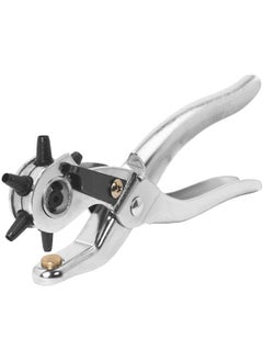ZEUTER ZEUTER 2 Pc Leather Hole Punch Grommet Setting Tool MultiFunction Metal Handheld Leather Belt Hole Punch Tool Set Eyelet Pliers Button Setter Tool Kit for Belt Cardboard Silver  - Image 5