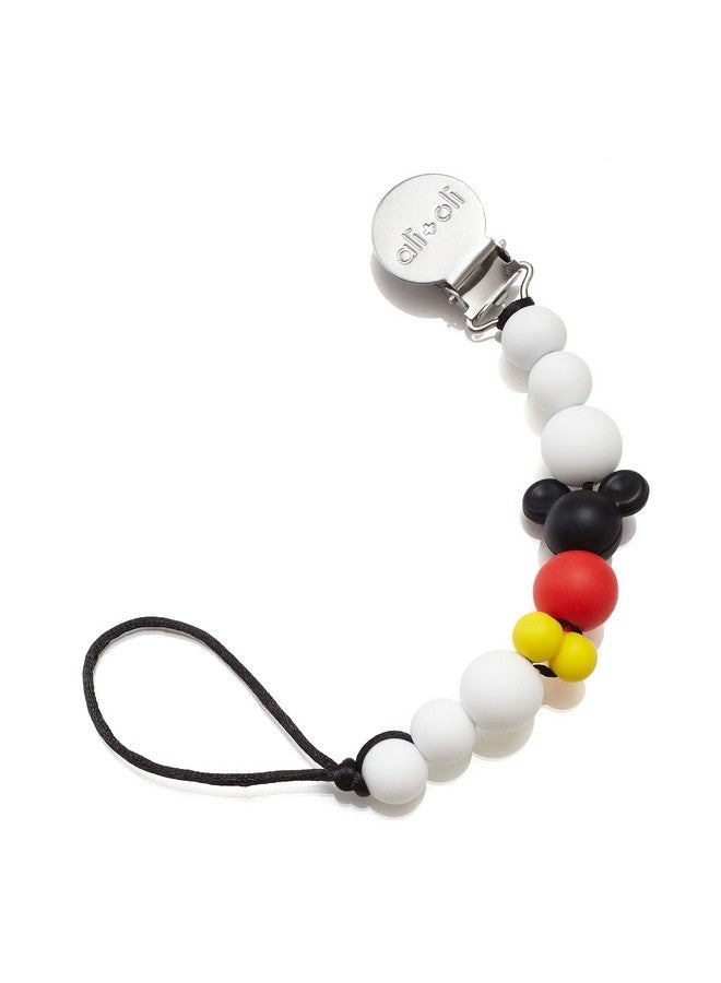 Ali+Oli Silicone Pacifier Clip for Baby (Mouse) 100% Food-Grade BPA Free Newborn Pacifier Holder Infant Binky Clip for Baby Boy or Girl - Image 1