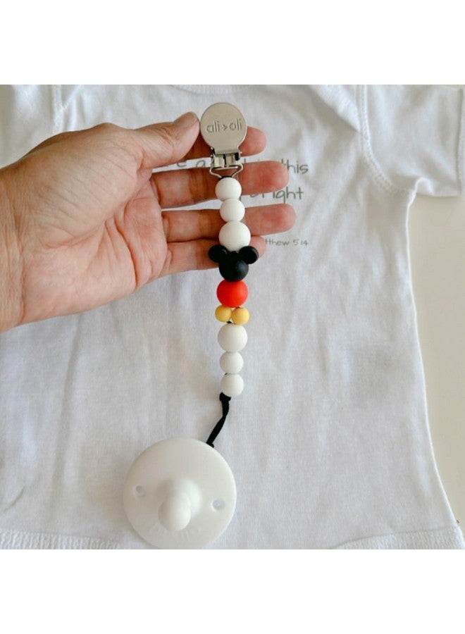 Ali+Oli Silicone Pacifier Clip for Baby (Mouse) 100% Food-Grade BPA Free Newborn Pacifier Holder Infant Binky Clip for Baby Boy or Girl - Image 5