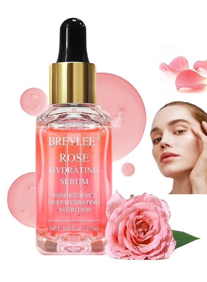 Breylee Rose Hydrating Serum , Hydrating Serum Moisturizing Serum Face Serum Hydrating with Hyaluronic Acid Alcohol Free Facial Serum for Skin Care(17ml) - Image 1