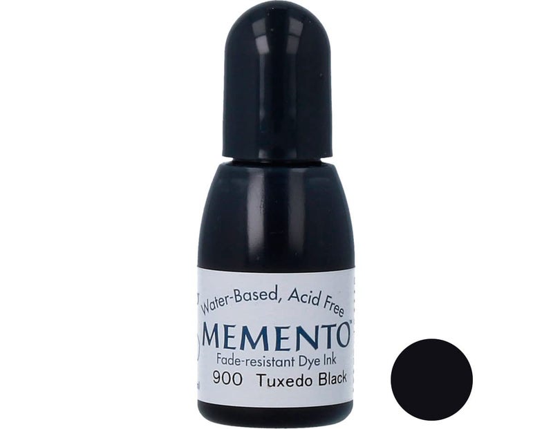 DUXEC Tsukineko 12 Fluid Ounce Memento FadeResistant WaterBased Dye Inker Tuxedo Black