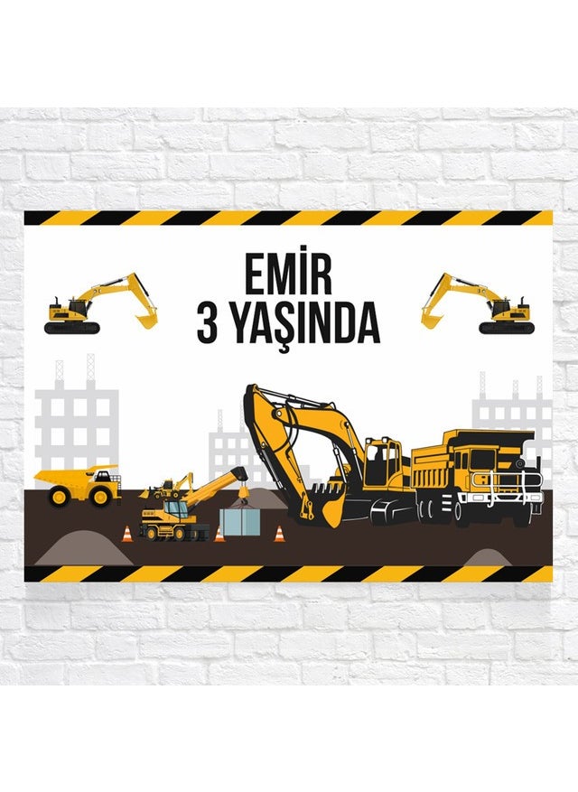 Reysa Tasarım - Reysa Design Business Machine Themed Birthday POSTER100 x 150 cm - Image 1