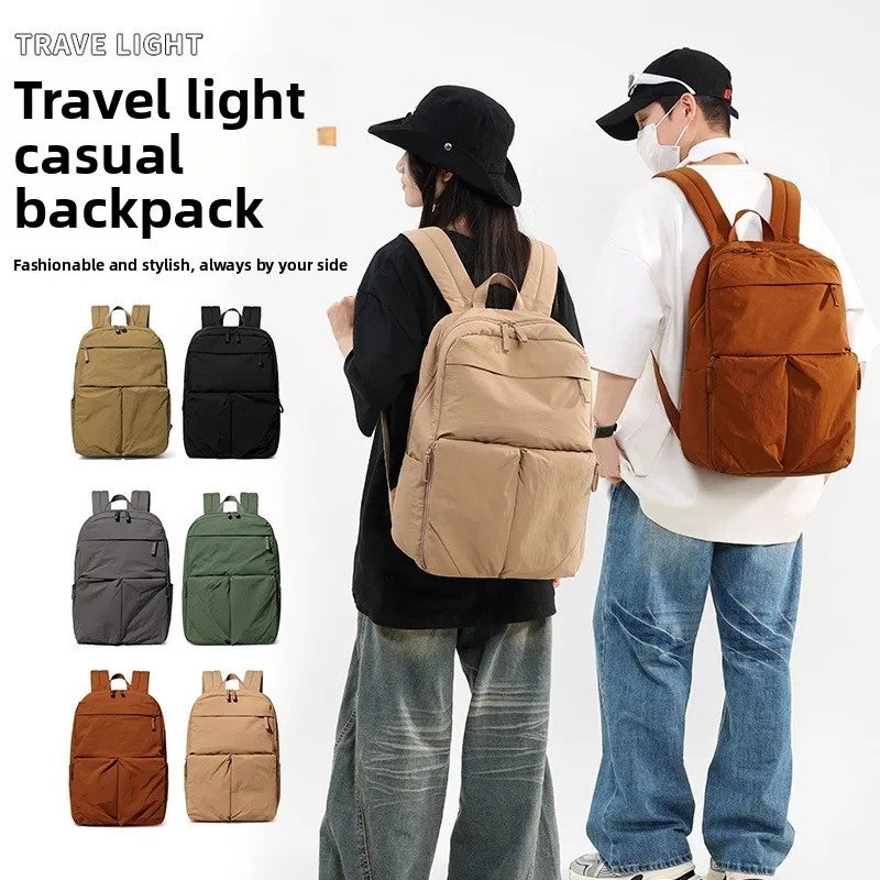 Bluejw 2026 New Unisex Double Backpack Lightweight Breathable Solid Color Curved Shoulder Straps Water-Resistant Nylon Polyester - Image 3