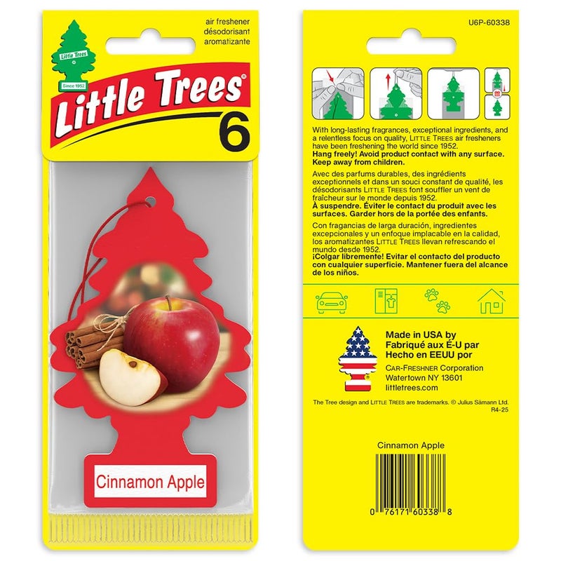 LITTLE TREES Car Air Freshener | Hanging Tree Provides Long Lasting Scent for Auto and Home | Cinnamon Apple, 24 Air Fresheners - Image 3