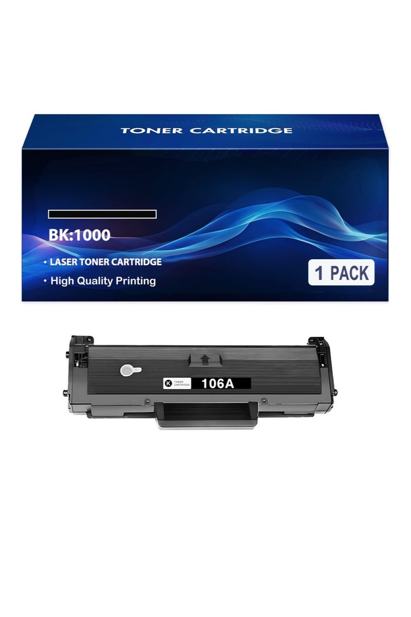 Toner Cartridges Replacement for 106A Compatible with Laser 107a 107r 107w MFP 135a 135r 135w 137fnw 135wg 137fwg (Black, 1-Pack) - Image 1