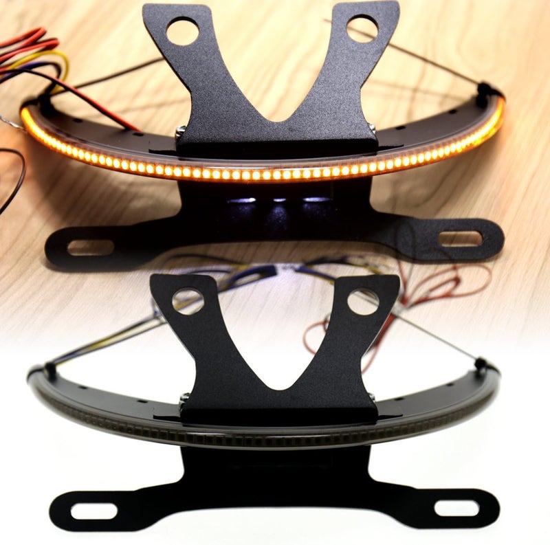 Rudyness LED Fender Turn Signal Kit with Smoked Lens, Tag Light & Bracket for Victory 2003-2017 - Image 5