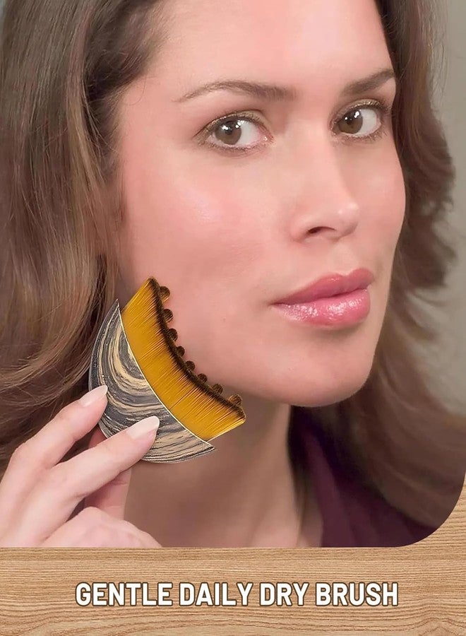 Facial Dry Brush - Lymphatic Contour Face Brush for Lymph Nodes, Chin & Jawline Sculpting - Face Brush, Contour Brush, Facial Cleansing & Lymphatic Drainage Tool for Glowing Skin(PACK OF 1) - Image 4