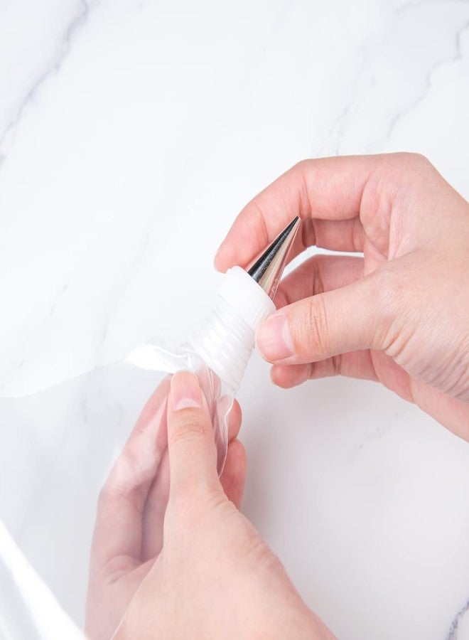 Restaurantware-Pastry Tek Piping Bag Coupler, 1 Standard Frosting Coupler - Reusable, 2-Piece Design, White Plastic Cake Decorating Coupler, Durable, Securely Fastens Pastry Tips - Image 4