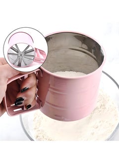 Generic Convenient Manual Flour Sifter, Stainless Steel Mesh Sifter Cup Perfect For Flour, Powdered Sugar, And Icing Sugar - Essential Kitchen Tools For Home Baking And Pastry Making  - Image 3