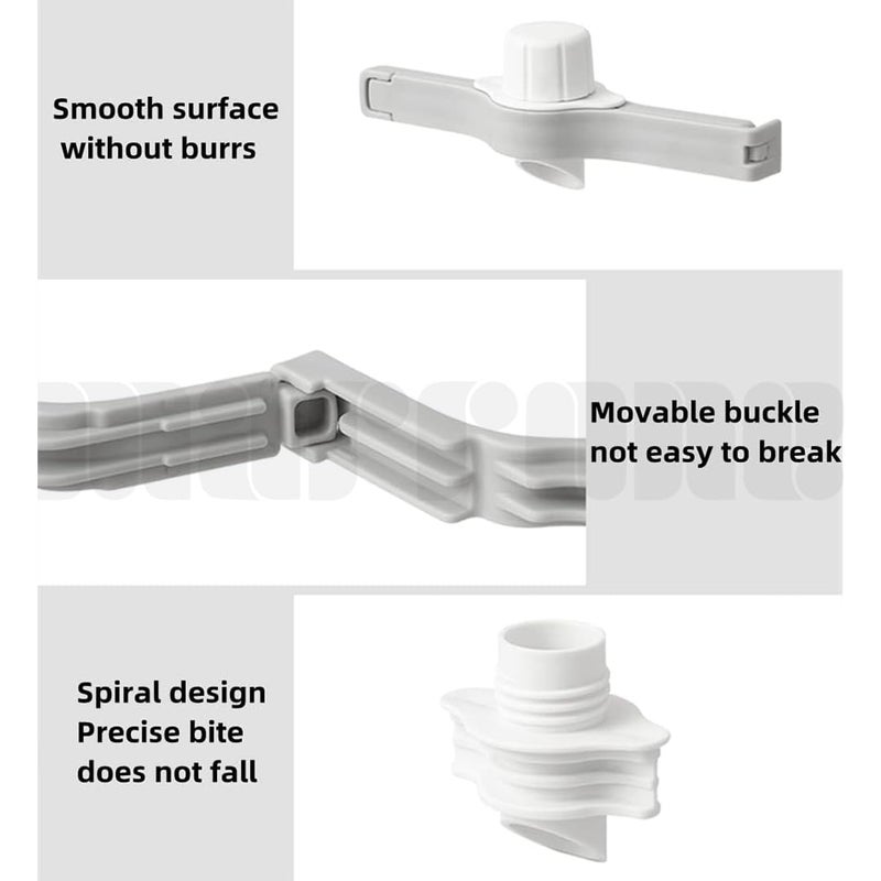 Marrone Seal Pour Food Storage Bag Clip Snack Food Storage Sealing Clips with Pour Spout Moisture Sealing Clamp with Discharge Nozzle for Kitchen Food Organization Sealing Clips 1 - Image 2