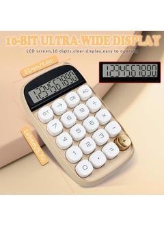 Apera MT18 Calculator 10 Digit Mechanical Keys Large LCD Display Old Typewriter Style  - Image 4