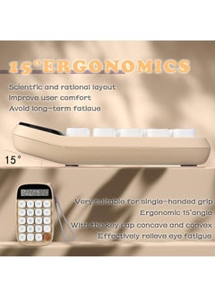 Apera MT18 Calculator 10 Digit Mechanical Keys Large LCD Display Old Typewriter Style  - Image 2