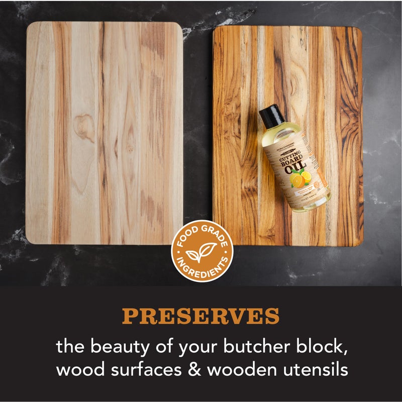 Clark's CLARKâ€™S Cutting Board Oil and Wax Kit â€“ Includes Food Grade Mineral Oil (12oz), Finishing Wax (6oz), Applicator, & Buffing Pad to Clean and Protect Wood, Enriched with Natural Lemon & Orange Extract - Image 2