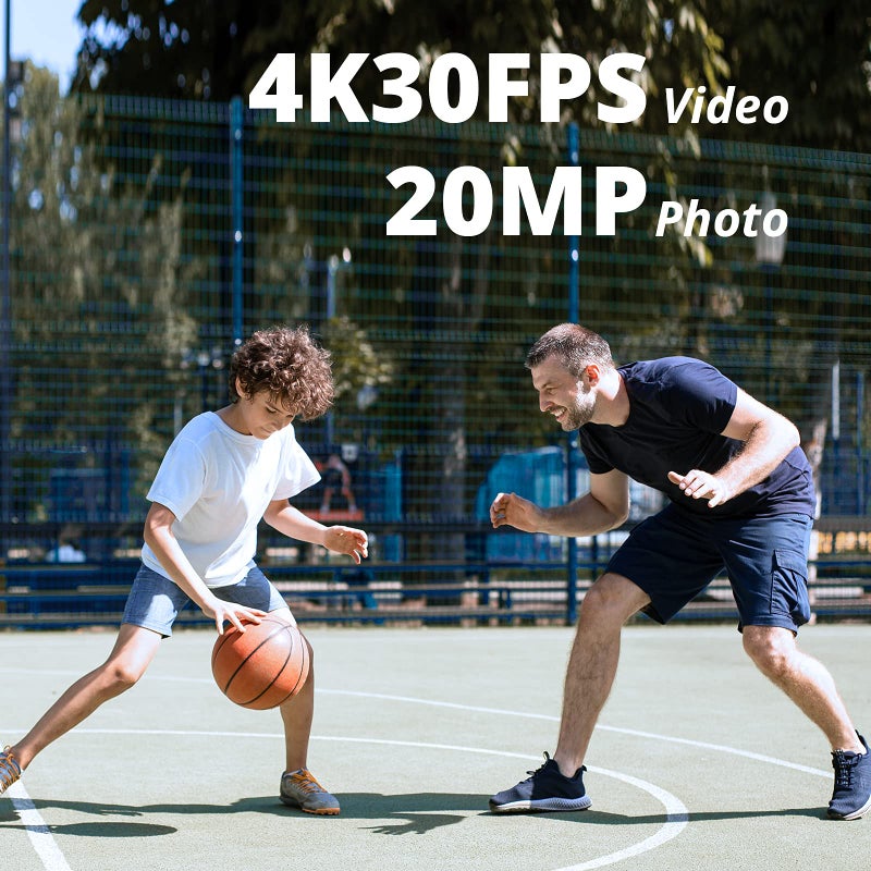 AKASO Brave 4 Pro 4K30FPS Action Camera - 131ft Underwater Camcorder Waterproof Camera with Touch Screen Advanced EIS Remote Control 5X Zoom Underwater Camera Support External Mic - Image 5