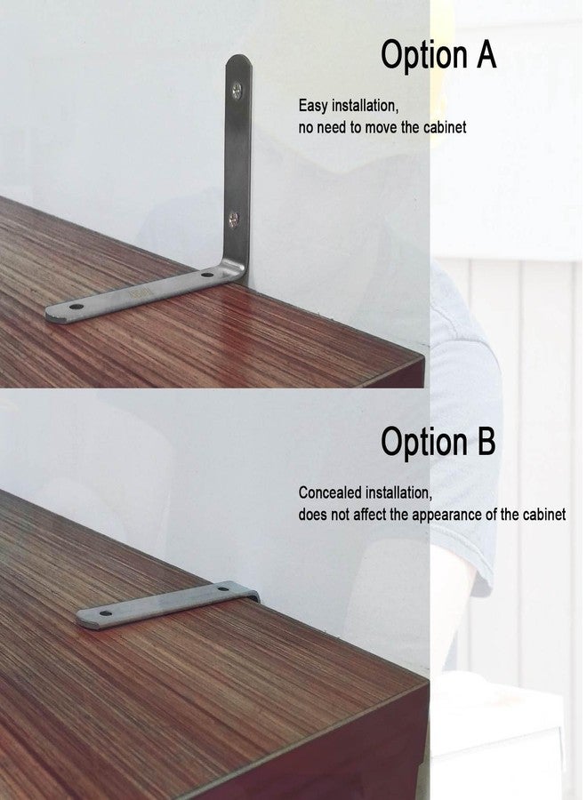 TUPSKY Cabinet Anti Tip Kit, TUPSKY Stainless Steel Baby Proofing Furniture Anchors, Secures 400 lbs for Bookshelves/Cabinets, Earthquake Resistant to Keep Baby & Pet Safe from Falling Furniture (2 Pack) - Image 5