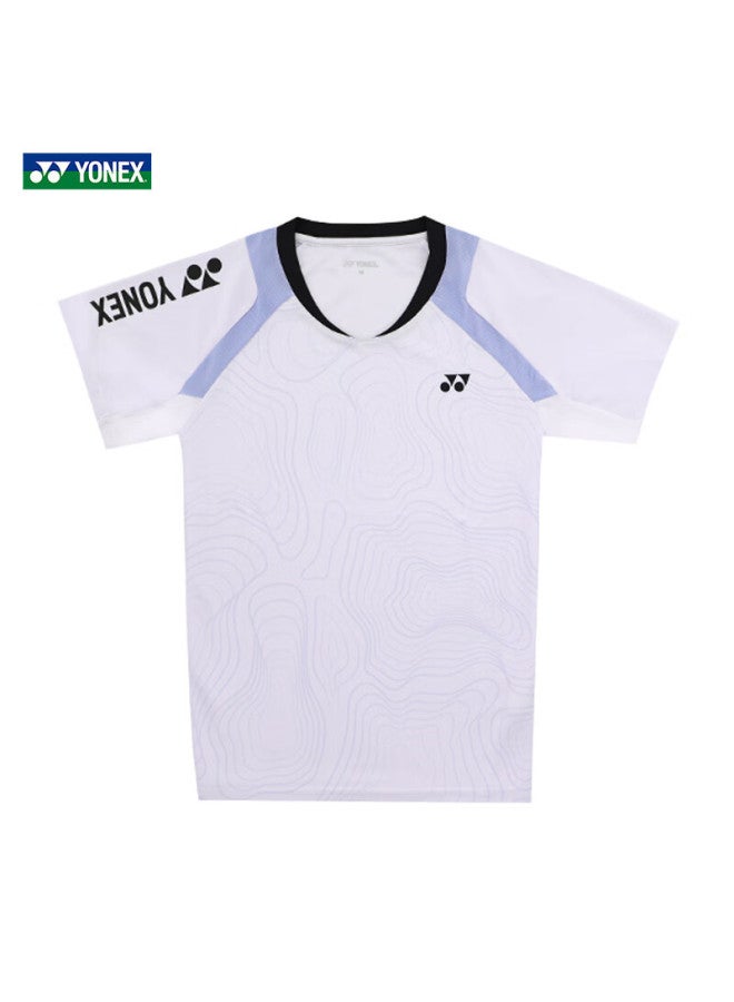 Yonex Women's Badminton Short Sleeve Quick-dry Sports Jersey 210244bcr White M