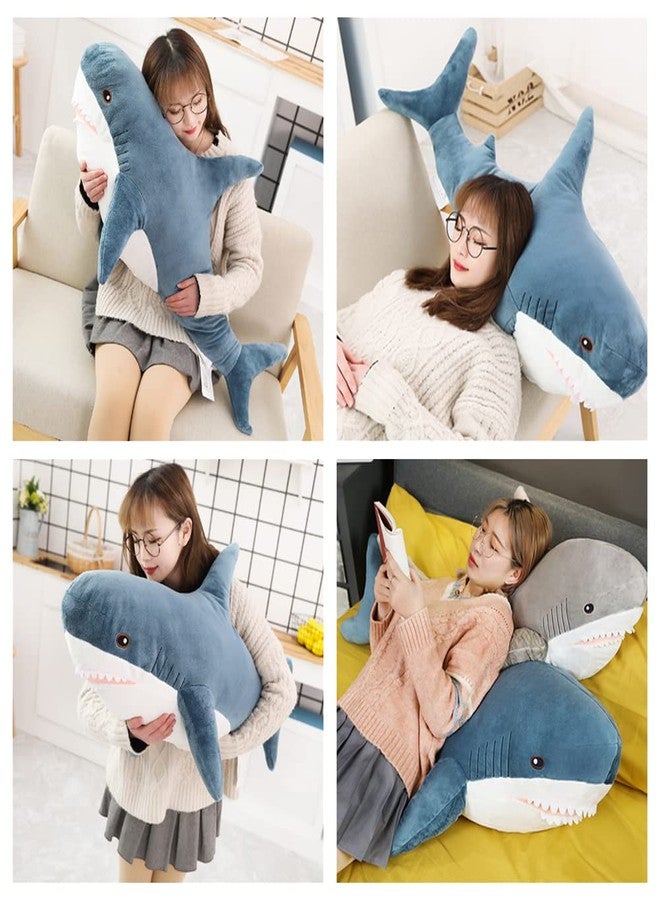 OPHRBU Blue 24-inch Shark Stuffed Animal Plush Soft Toy for Kids Gift - Image 5