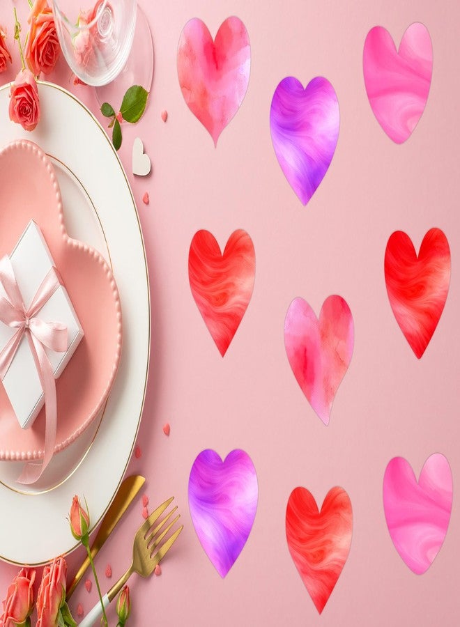 Eternity sky 150Pcs Valentines Day Heart Paper Art Crafts - Color Diffusing Watercolor for Classroom Decoration - Image 4