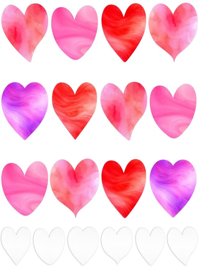 Eternity sky 150Pcs Valentines Day Heart Paper Art Crafts - Color Diffusing Watercolor for Classroom Decoration - Image 1
